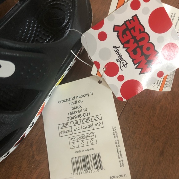 BNWT Crocs Crocband Disney Mickey Sandal size 12 - Picture 5 of 5